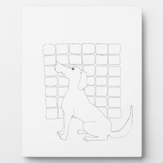 Originele Dog Tekening Chinese Dog Year 2018 Plaqu Fotoplaat (Voorkant)