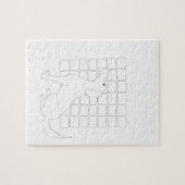 Originele Dog Tekening Chinese Dog Year 2018 Puzzl Legpuzzel (Horizontaal)