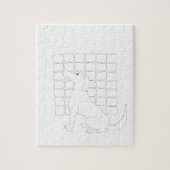 Originele Dog Tekening Chinese Dog Year 2018 Puzzl Legpuzzel (Verticaal)