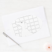 Originele Dog Tekening Chinese Dog Year 2018 Stick Ovale Sticker (Envelop)