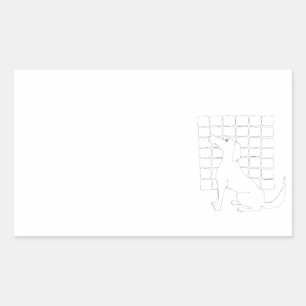 Originele Dog Tekening Chinese Dog Year 2018 Stick Rechthoekige Sticker