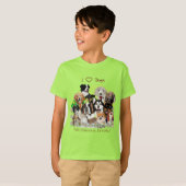 Originele Dogpile Kute Pets, personaliseer Tekst T T-shirt (Voorkant volledig)