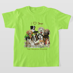 Originele Dogpile Kute Pets, personaliseer Tekst T T-shirt