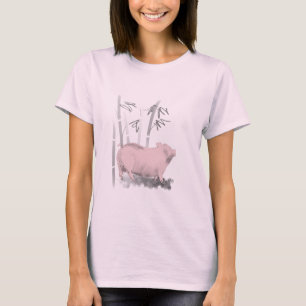 Originele drager en roze T-shirt voor bamboe