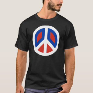Originele driekleur geïsoleerde vrede symbool t-shirt