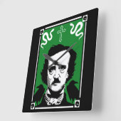 Originele Edgar Allan Poe Vierkante Klok (Hoek)