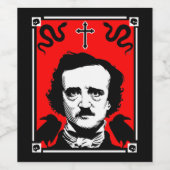 Originele Edgar Allan Poe Wijn Etiket (Enkel label)