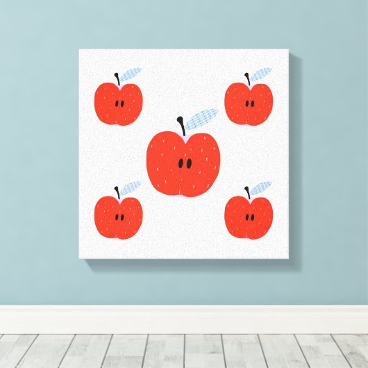 Originele Eenvoudige Kunst Appels Canvas Prints (Insitu (Houten vloer))