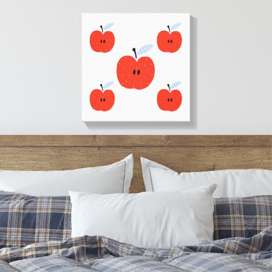 Originele Eenvoudige Kunst Appels Canvas Prints (Insitu (Slaapkamer))
