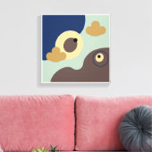 Originele Eenvoudige Kunst Bruine Vogel Prints (Insitu (Woonkamer))