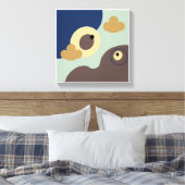 Originele Eenvoudige Kunst Bruine Vogel Prints (Insitu (Slaapkamer))