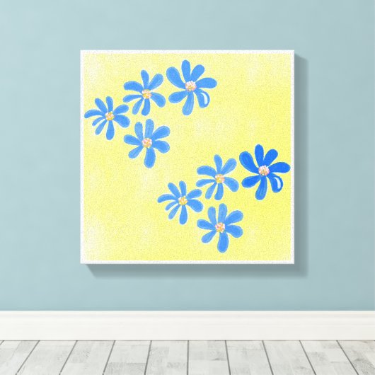 Originele Eenvoudige Kunst Gele Prints (Insitu (Houten vloer))