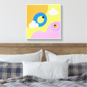 Originele Eenvoudige Kunst Gele Vogel Prints (Insitu (Slaapkamer))