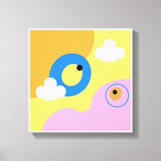 Originele Eenvoudige Kunst Gele Vogel Prints (Voorkant)