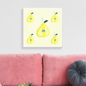 Originele Eenvoudige Kunst Pear Canvas Prints (Insitu (Woonkamer))