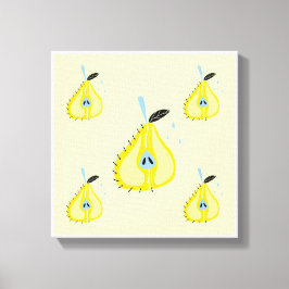 Originele Eenvoudige Kunst Pear Canvas Prints