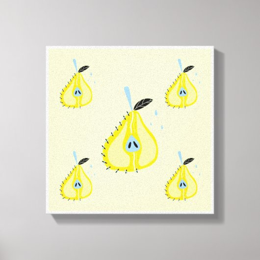 Originele Eenvoudige Kunst Pear Canvas Prints (Voorkant)