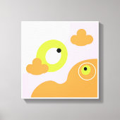 Originele Eenvoudige Kunst Roze Vogel Prints (Voorkant)