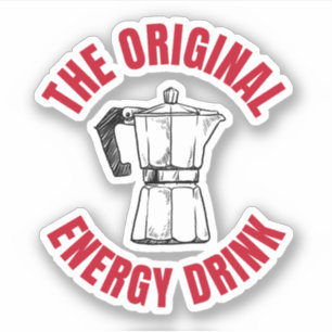 Originele energie Drink –  koffie Sticker
