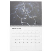 Originele fijne kunstkalender schilderijen van Jen Kalender (Feb 2026)