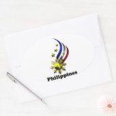 Originele Filipijnse Logo. Mabuhay Pilipinas! Ovale Sticker (Envelop)