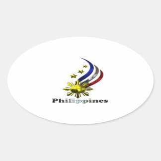 Originele Filipijnse Logo. Mabuhay Pilipinas! Ovale Sticker