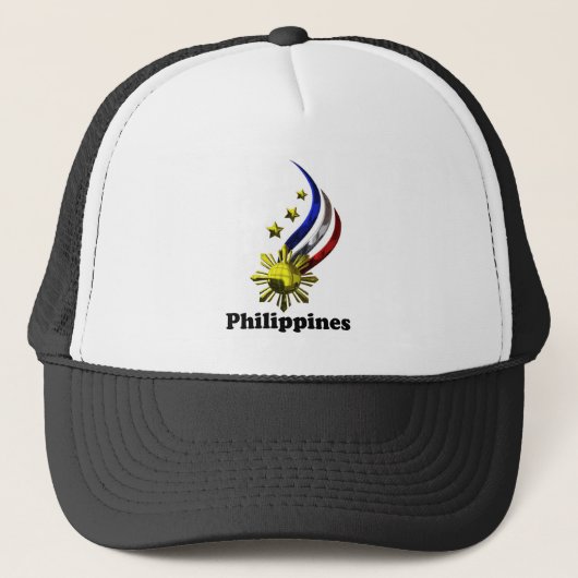 Originele Filipijnse Logo. Mabuhay Pilipinas! Trucker Pet (Voorkant)