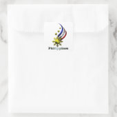 Originele Filipijnse Logo. Mabuhay Pilipinas! Vierkante Sticker (Tas)