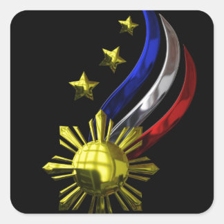 Originele Filipijnse Logo. Mabuhay Pilipinas! Vierkante Sticker