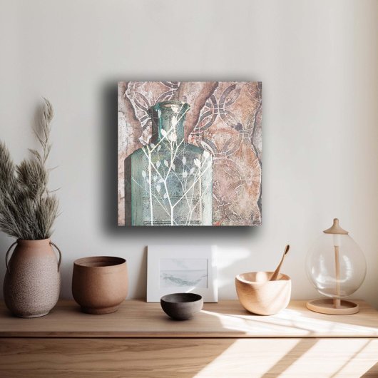 Originele Fine Art flesje & Foliage Canvas Afdruk