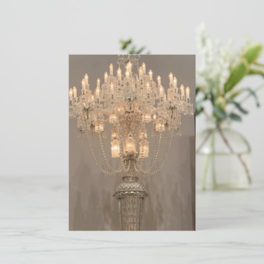 Originele foto van kroonluchter kaart (Staand voorkant)