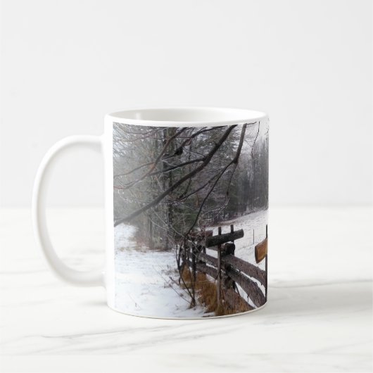 Originele foto van Snowy Winter Scenery Koffiemok (Links)
