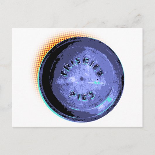 Originele Frisbee Pie Tin Pop-Art Briefkaart (Voorkant)