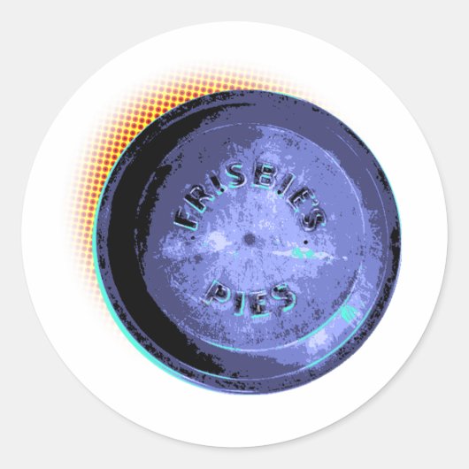 Originele Frisbee Pie Tin Pop-Art Ronde Sticker (Voorkant)