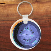 Originele Frisbee Pie Tin Pop-Art Sleutelhanger (Voorkant)