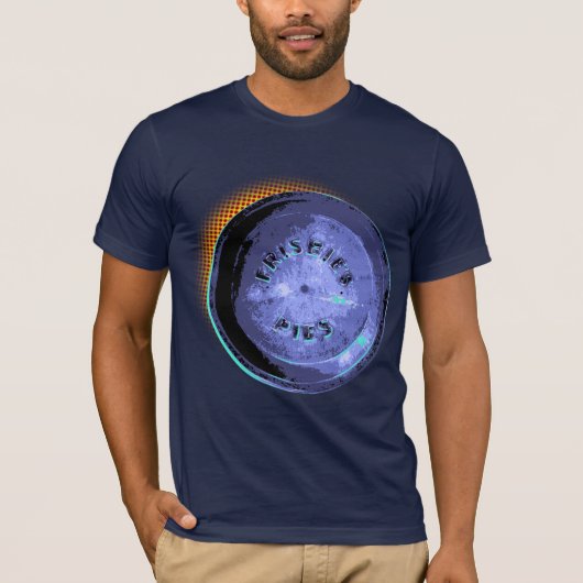 Originele Frisbee Pie Tin Pop-Art T-shirt (Voorkant)