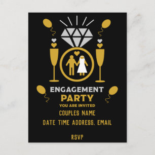 Originele 'Funny Engagement Party' nodigt Briefkaart