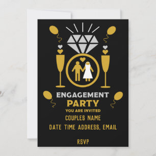 Originele 'Funny Engagement Party' nodigt Save The Date