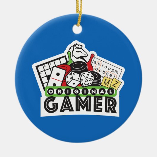 originele gamer keramisch ornament (Voorkant)