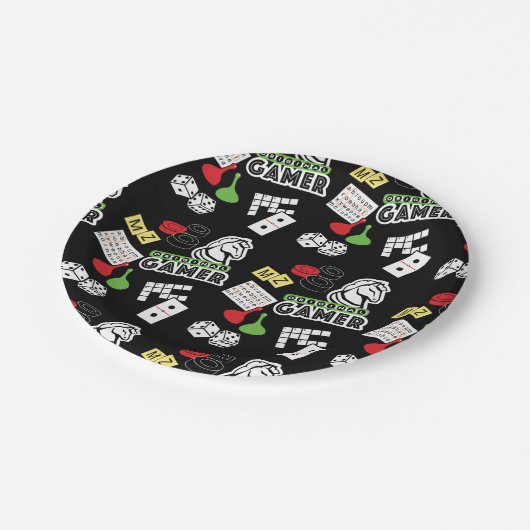 Originele gamer papieren bordje (Gekanteld)