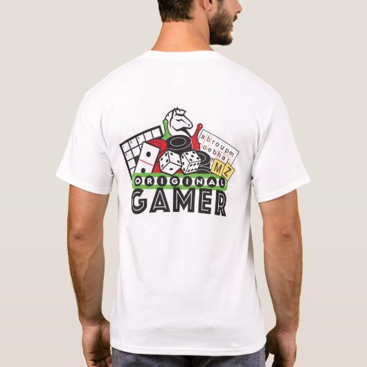 Originele gamer - Puzzle & Board Game Fans T-shirt (Achterkant)