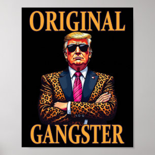 Originele Gangster Funny Trump Stijlvolle Pop Art  Poster