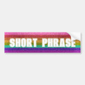 Originele gay pride vlag glitter aangepaste zin bumpersticker (Voorkant)