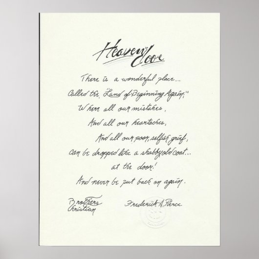 Originele gedicht en kunst van geloof naar geloof  poster (Voorkant)