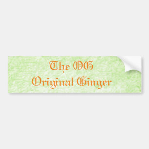Originele gember bumpersticker