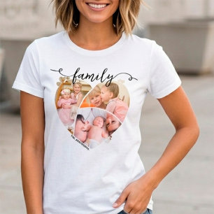 Originele Gepersonaliseerde Hart Foto Collage voor T-shirt