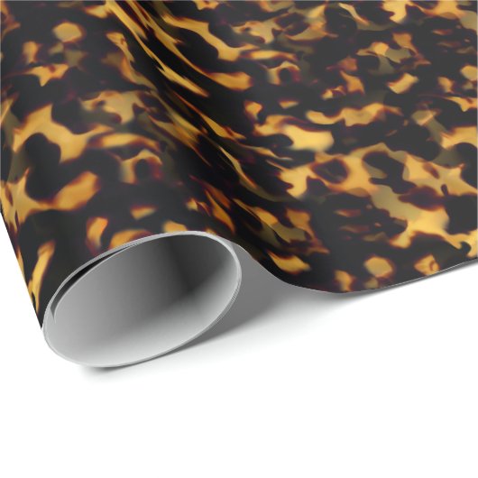 Originele Goud en Bruin Tortoiseshell Naadloze Rep Cadeaupapier (Rol Hoek)