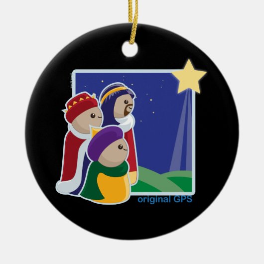 Originele GPS Keramisch Ornament (Voorkant)