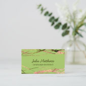 Originele Groene Natuur Design Landschapsarchitect Visitekaartje (Staand voorkant)