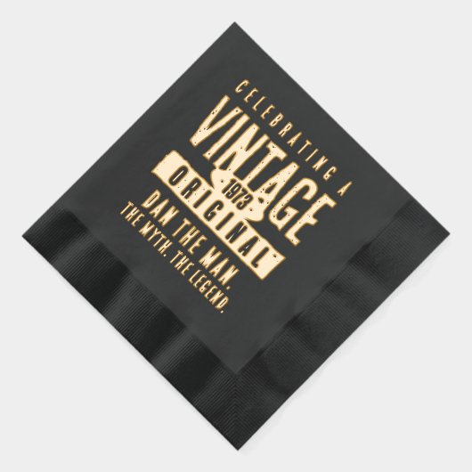  originele Grunge noodlijdend geboortejaar Folie Servetten (Rechts)